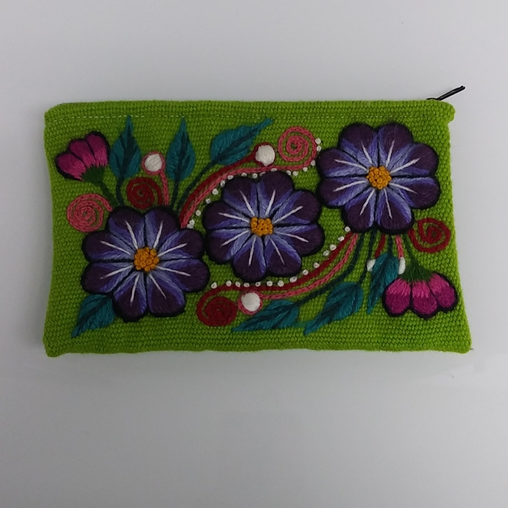 Mexican Floral Embroidered purse